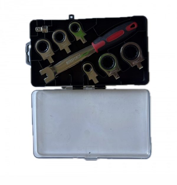 Ключ со сменными трещеточными головками 7pcs  BOSSFORCE