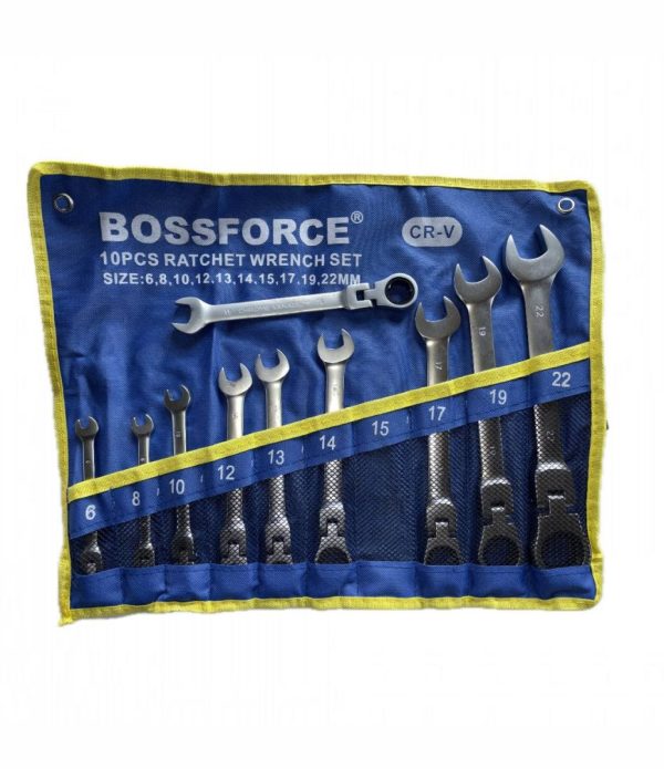 Набор трещетных шарнирных ключей BOSSFORCE  6x22 10pcs